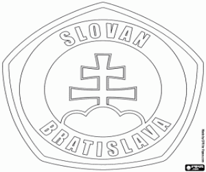 Slovan Bratislava logo coloring page