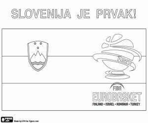 Slovenia, EuroBasket 2017 champion coloring page