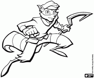 Sly Cooper, the sly thief coloring page
