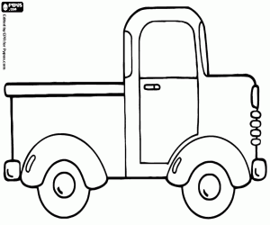 A small antique truck coloring page