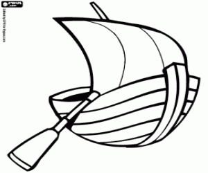 Small boat coloring page