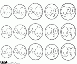 Small coins, Pypus's Bank coloring page