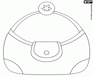 Small handbag coloring page