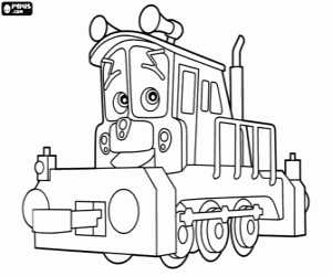 The small locomotive Calley coloring page