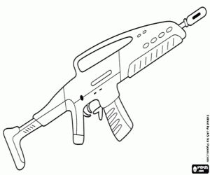 A small machine gun coloring page