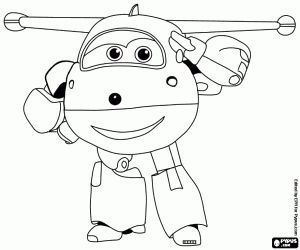 The small plane Jett, Super Wings coloring page