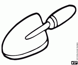 A small shovel coloring page