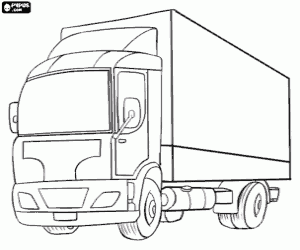 Small truck coloring page