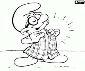The smartest Smurf coloring page