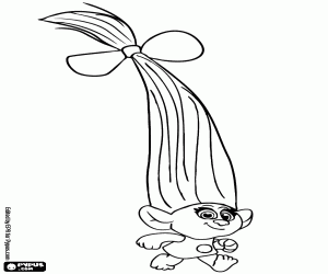 Smidge, a tiny troll coloring page