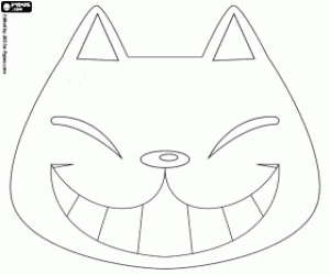 The smile of the Cheshire Cat coloring page