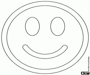 Smiley, the smiling face coloring page