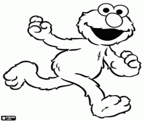 Smiling Elmo coloring page