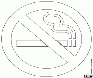 The No smoking sign coloring page