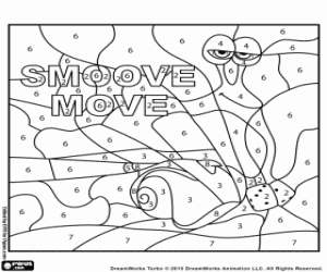 Smoove Move, color by numbers coloring page