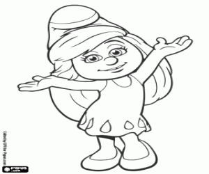 Smurfette is kidnapped by Gargamel coloring page