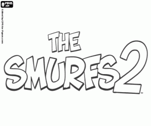 The Smurfs 2 original logo coloring page