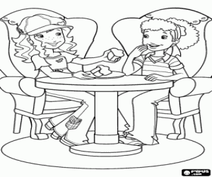 The snack of Holly Hobbie and her friend coloring page