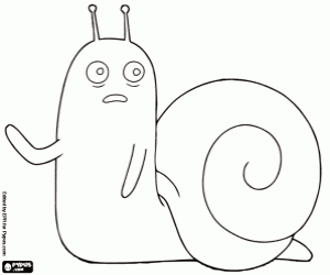 The snail of Adventure Time coloring page