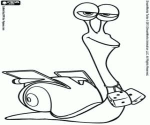 The snail with the dice, Smoove Move coloring page