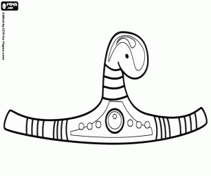 Snake headdress of the Pharaoh coloring page