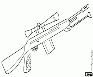 A sniper rifle coloring page