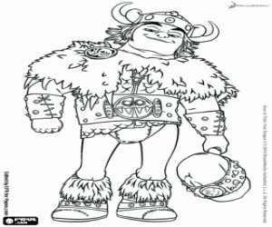 Snotlout Jorgenson the viking coloring page