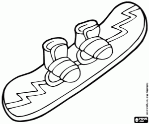 Snowboard coloring page