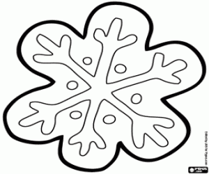 Snowflake biscuit coloring page