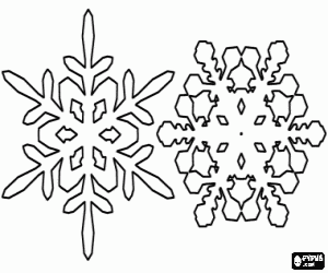 Snowflakes as Christmas decorations coloring page