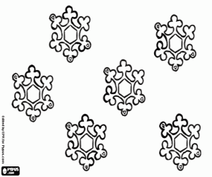 Snowflakes for Christmas coloring page