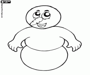 Snowman, dress up game coloring page