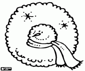 Snowman and the letter Q coloring page