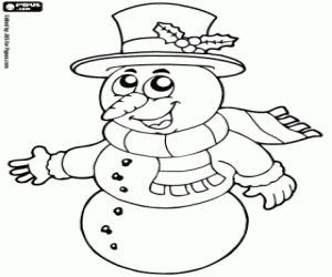 Snowman coloring page