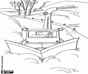 The snowplow truck coloring page