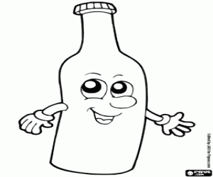 Soda bottle coloring page