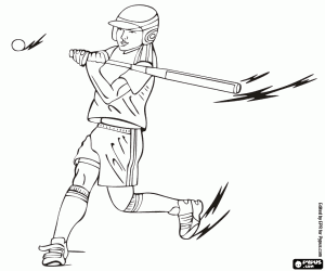 Softball, an Olympic sport coloring page