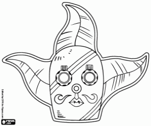 The Sokeging mask, One Piece coloring page