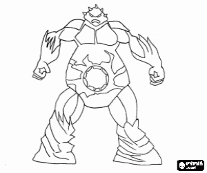 Solaris, a gormiti coloring page