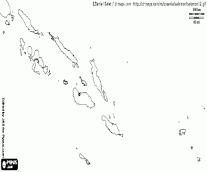 Solomon Islands map coloring page