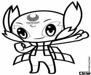 Someity, mascot Tokyo 2020 coloring page