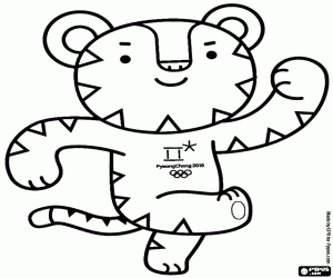 Soohorang, PyeongChang 2018 coloring page