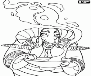 The soothsayer goat, KungFuPanda  coloring page