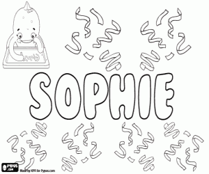 Sophie, name in various languages coloring page