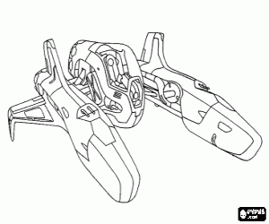 The spacecraft of Team Galaxy coloring page