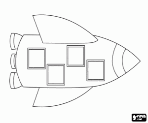 Spacecraft with large windows coloring page