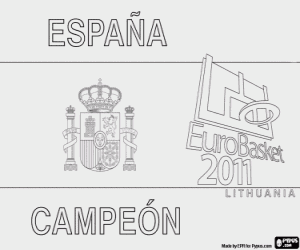 Spain, Champions EuroBasket 2011 coloring page