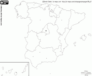 Spain map coloring page