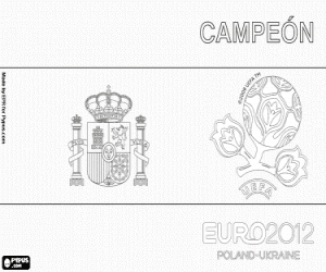 Spain, UEFA EURO 2012 Champion coloring page