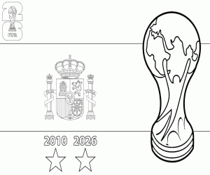 Spain, world champion 2026 coloring page